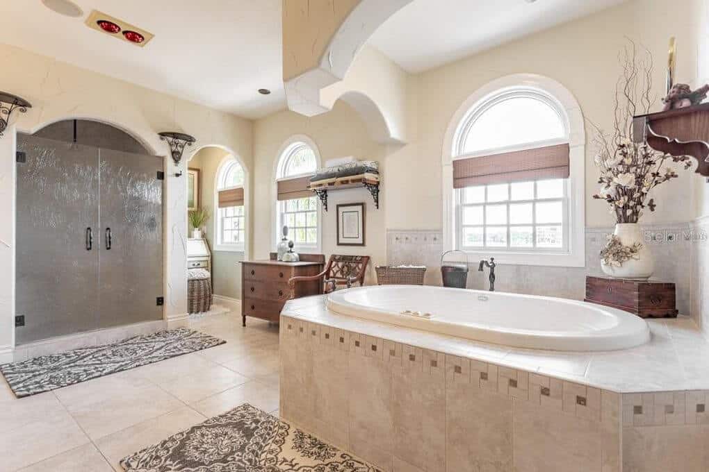 Mediterranean style bathroom in Indian Rocks Beach custom home