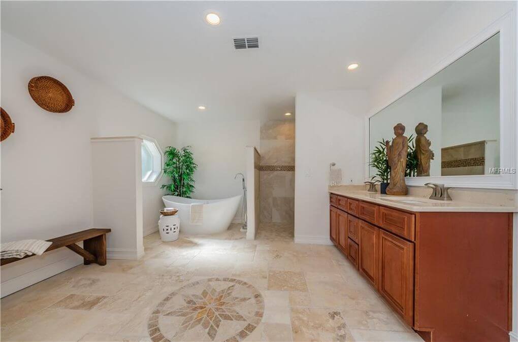Spa-like master bathroom remodeling project in Seminole Florida