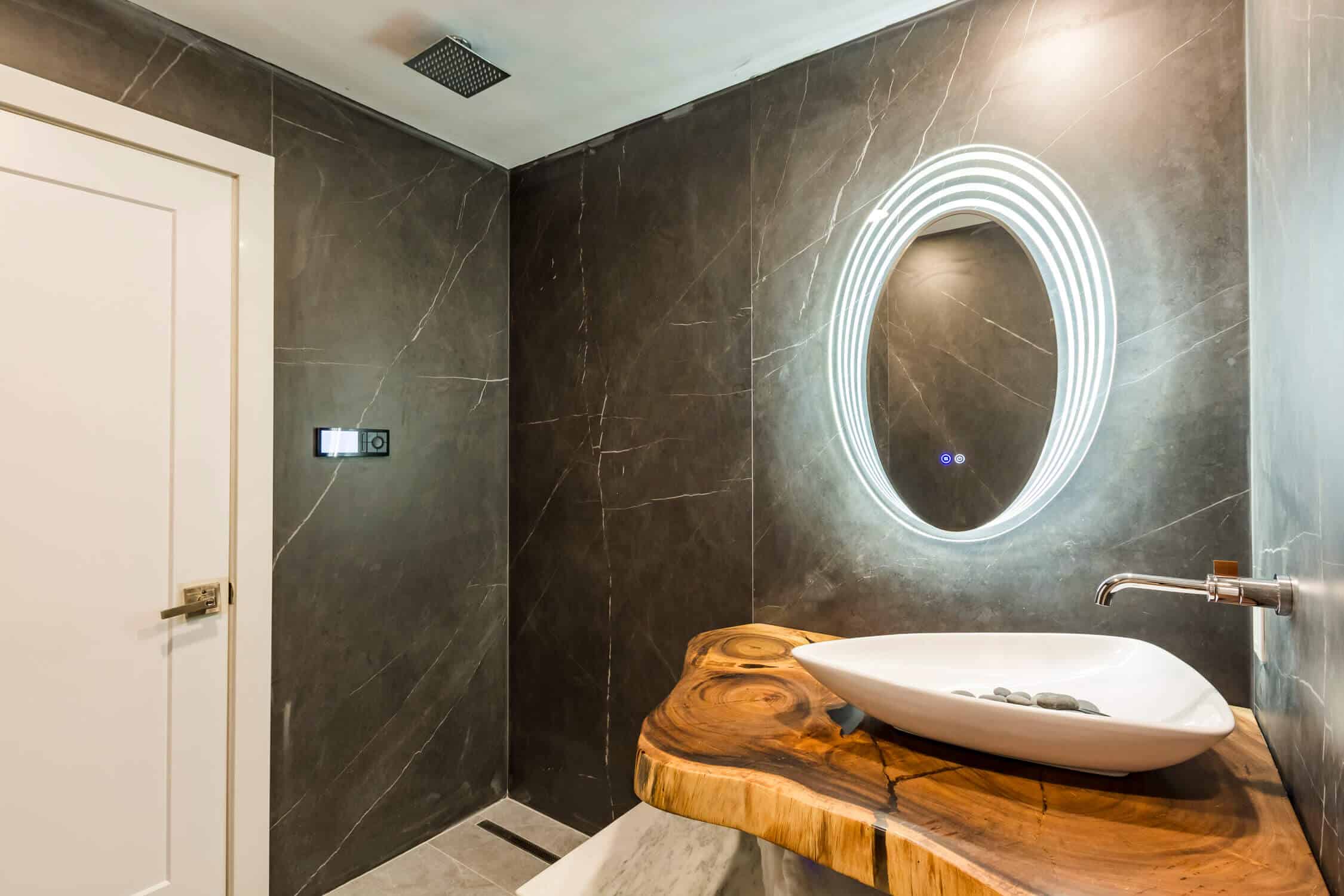 New bathroom created during complete home remodeling project