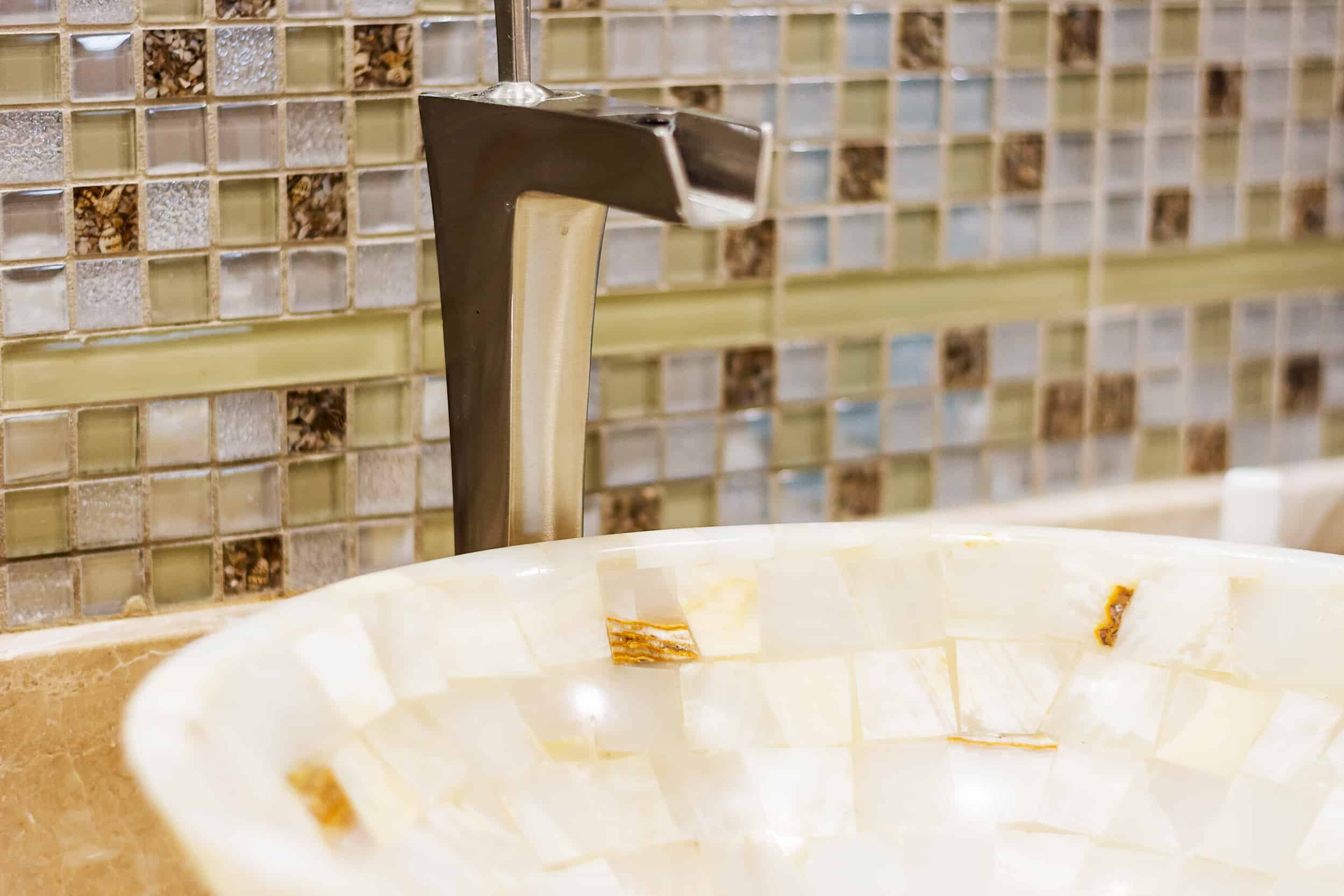 Bathroom sink detail in Clearwater Beach condo remodel