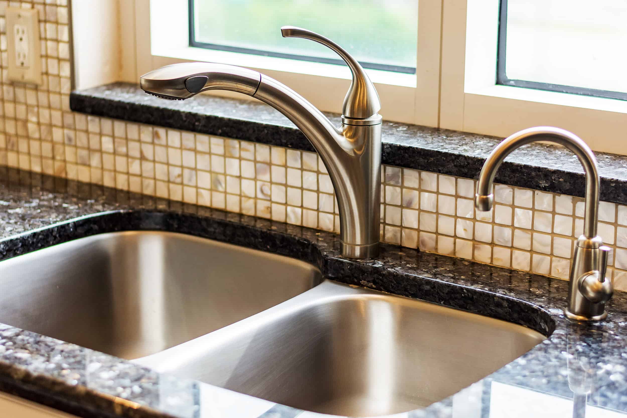 Faucet detail in Clearwater Beach condo remodel