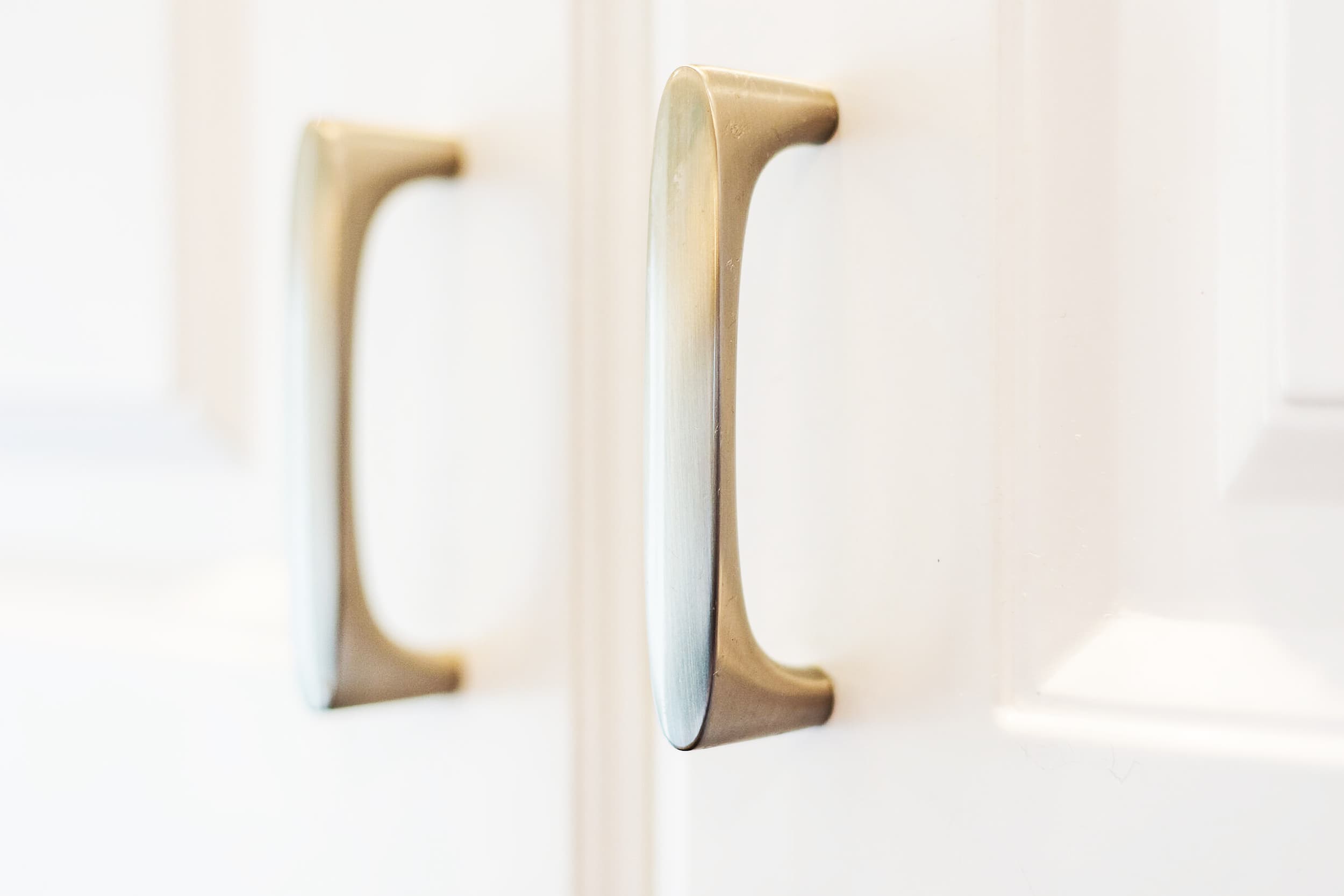Cabinet hardware detail in Clearwater Beach condo remodel