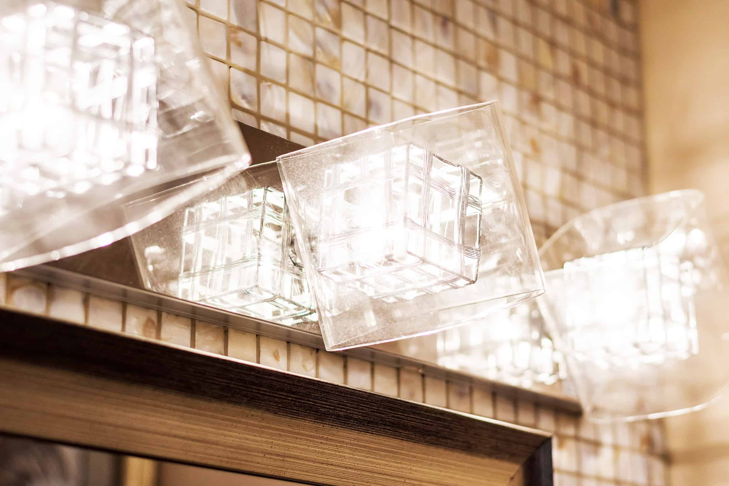 Vanity light detail in Clearwater Beach condo remodel