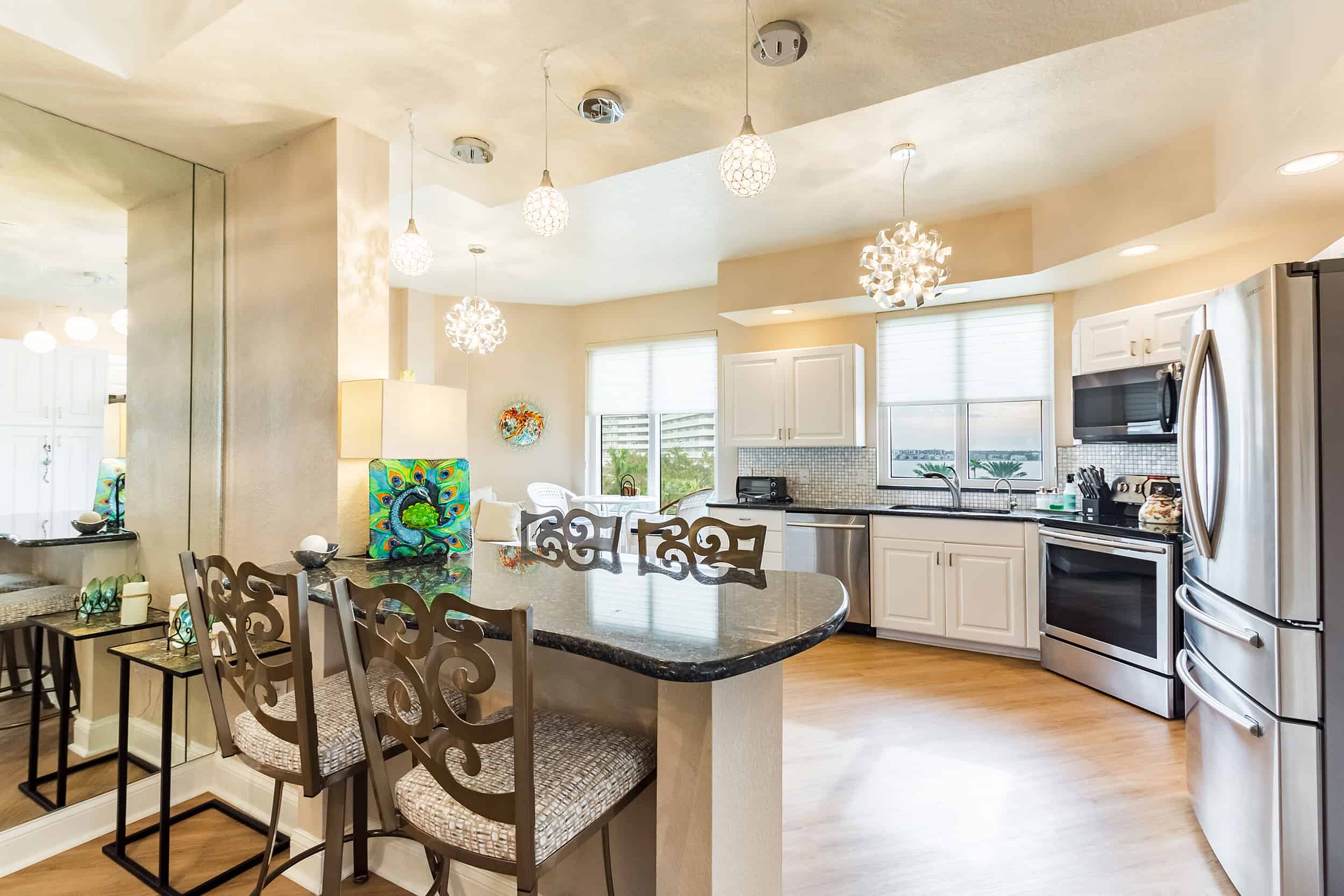 New kitchen countertops in Clearwater Beach condo remodel
