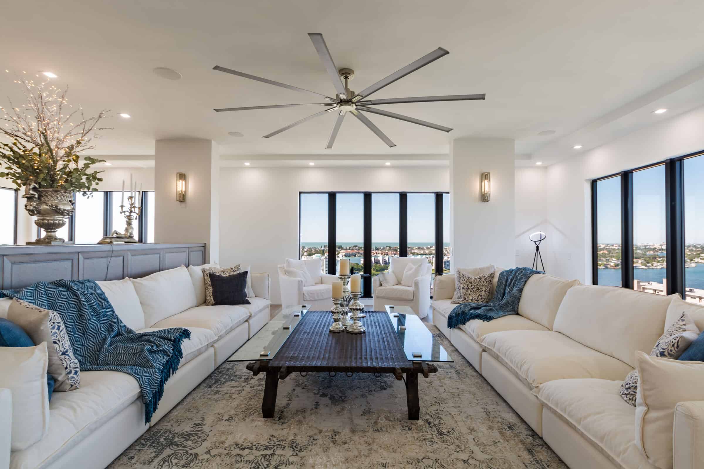Completed St Petersburg condo living room remodel