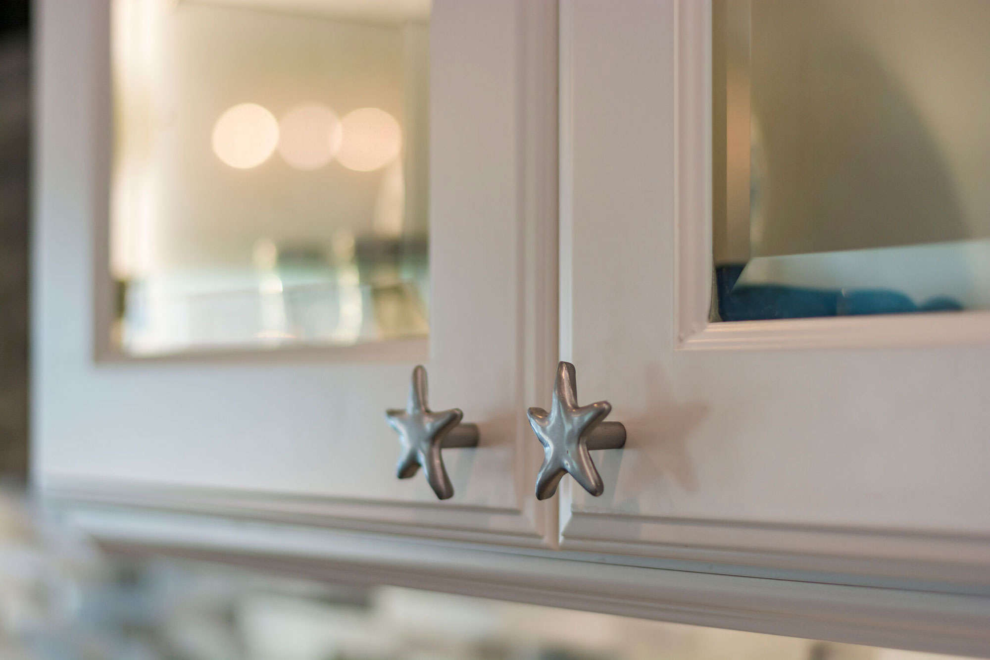 Nautical themed cabinet hardware in St Petersburg kitchen remodel