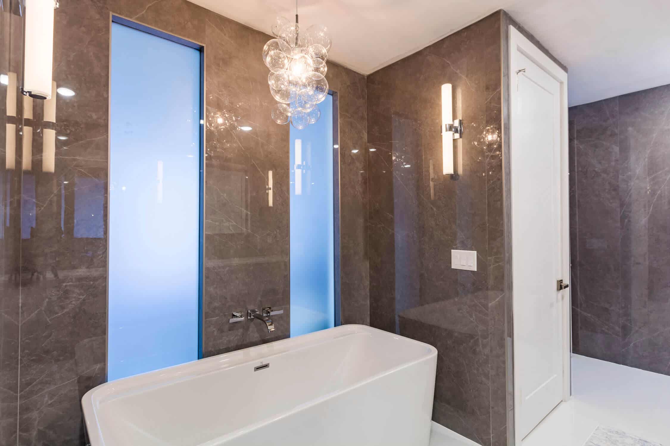 Custom bathroom remodel by Down Under Construction