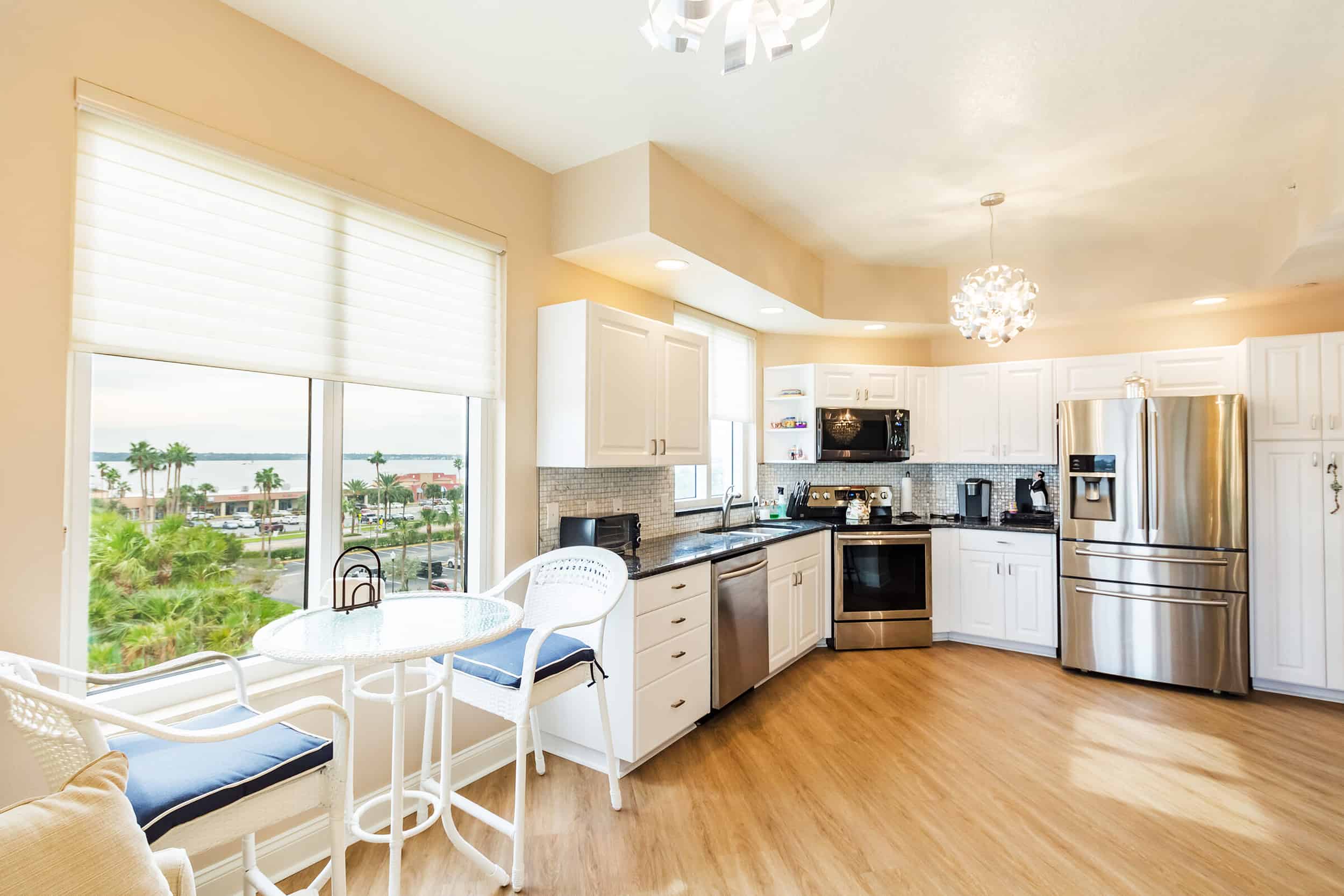 Clearwater condo remodeling with kitchen and exterior view