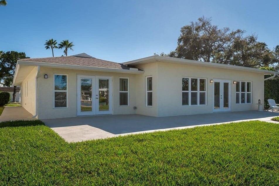 Seamlessly integrated exterior home addition