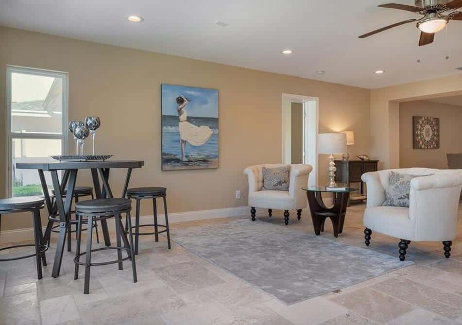 Family room created as part of a home addition