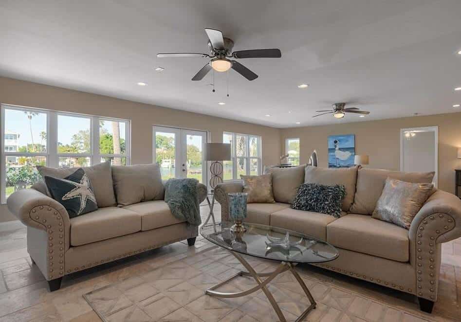Waterfront home addition in Tampa Bay