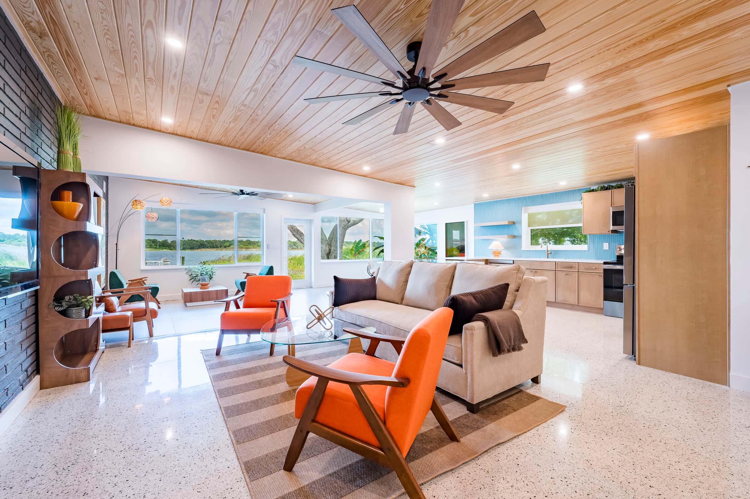 Connected Living Spaces in completed Seminole home