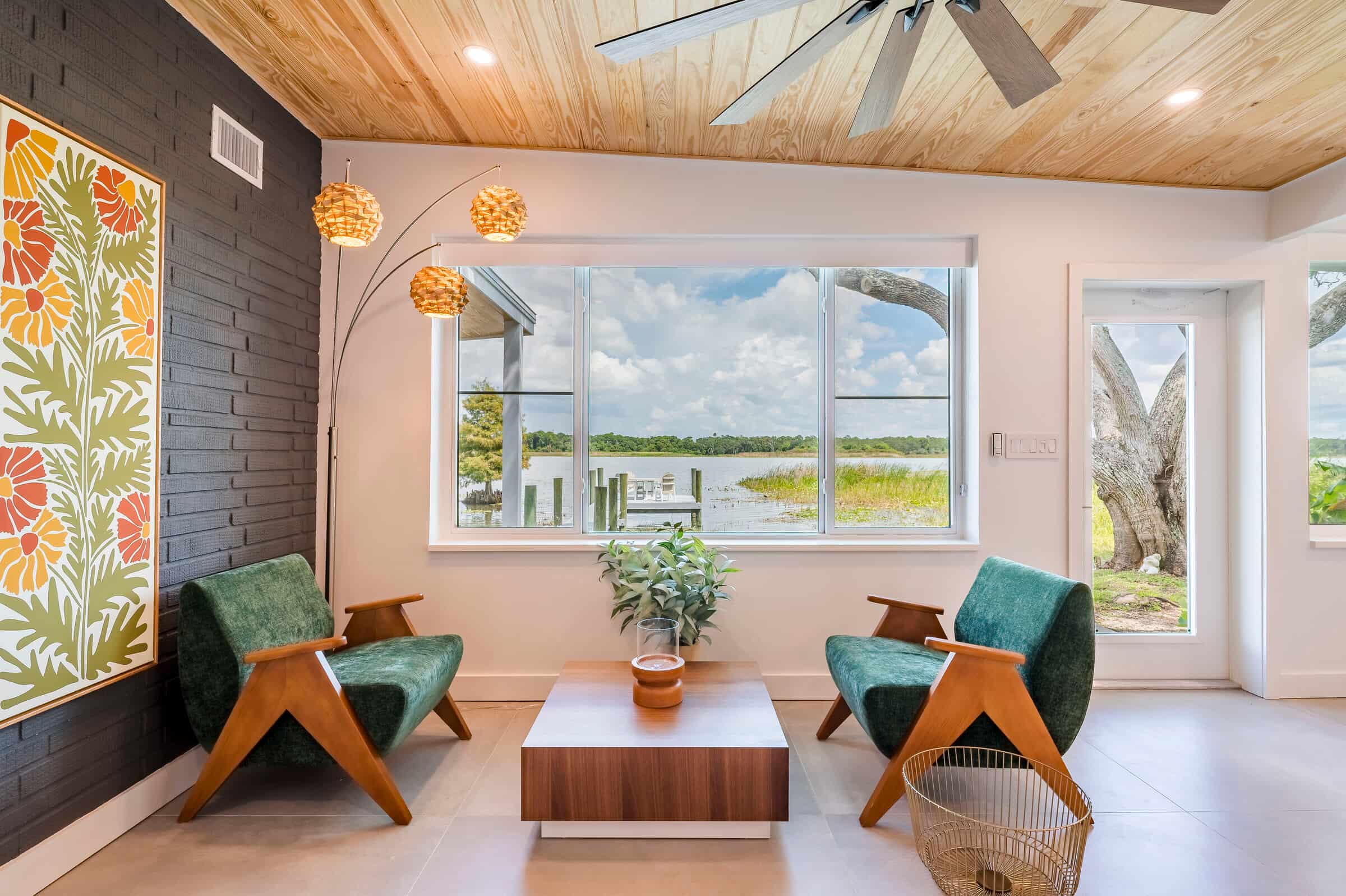 Waterfront sitting area