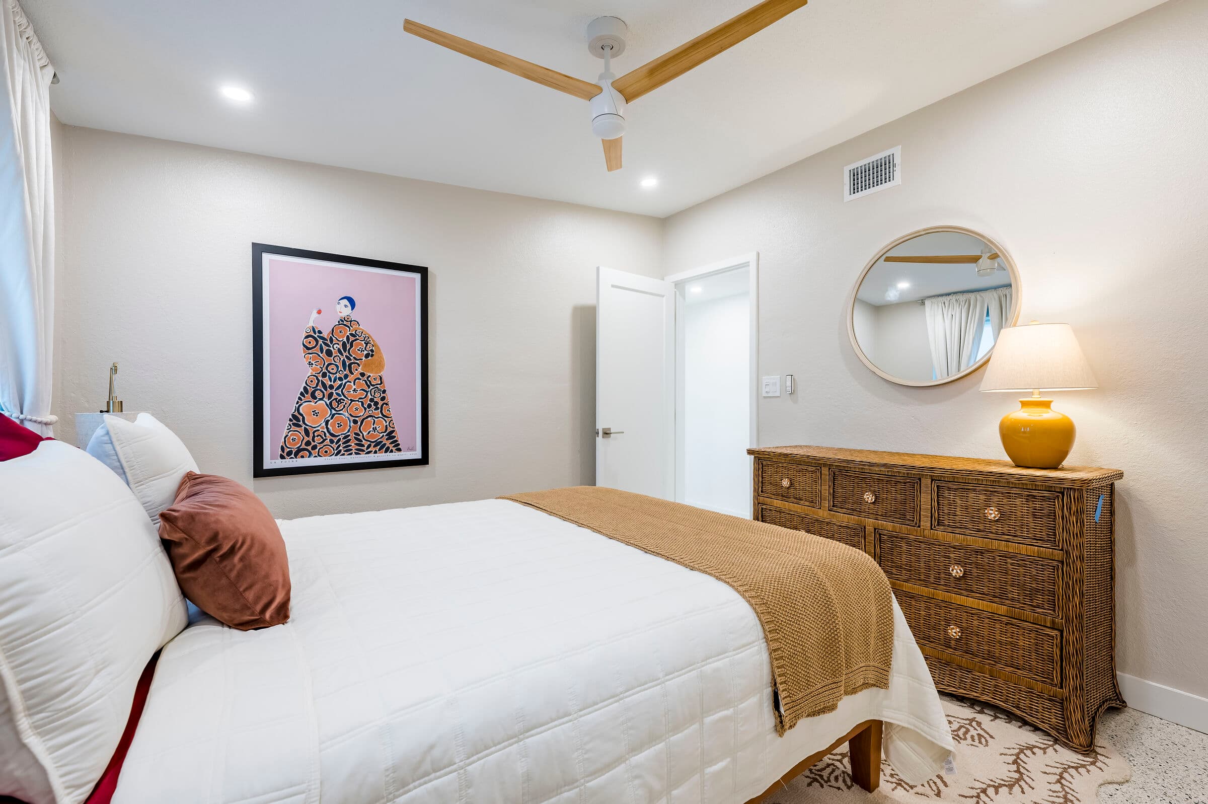 Bedroom and storage area