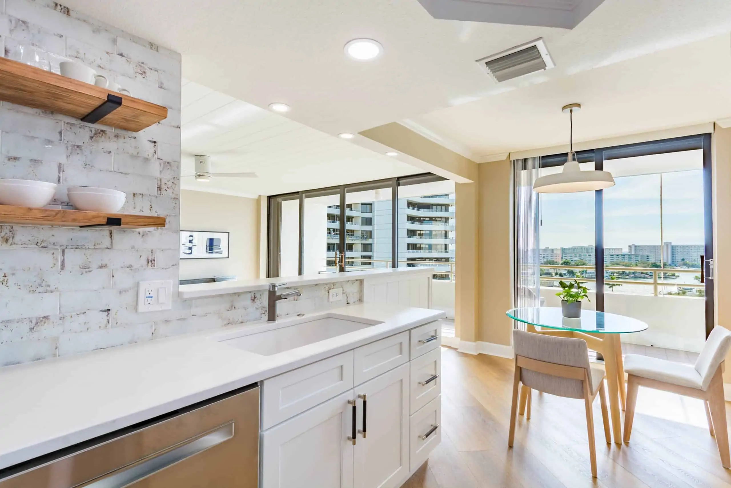 large windows on kitchen remodeling in Pelican Beach