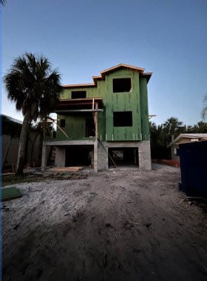 Clearwater Beach Home Builder has front completed
